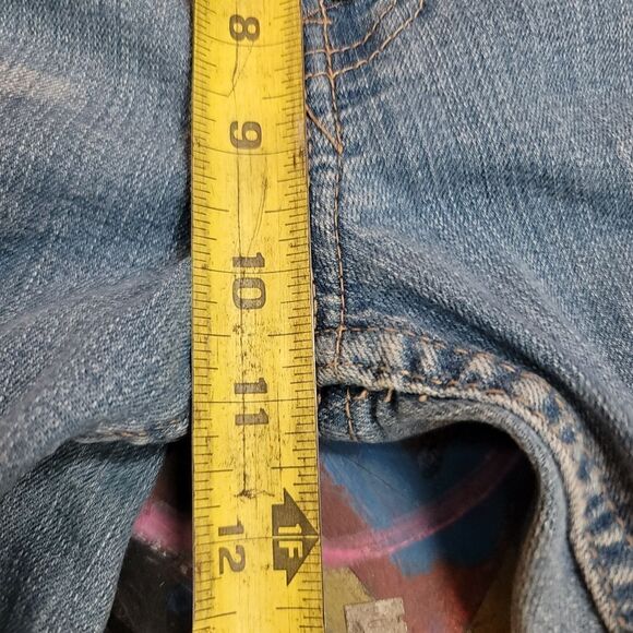 Rue21 Ripped denim jeans with flower lace - woman's size 7/8 - Picture 9 of 13